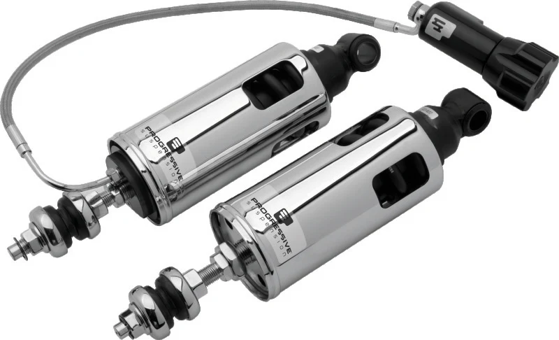 Progressive 00-17 Harley Softail 422 Series Shocks w/RAP - Chrome - Image 2