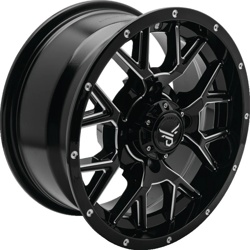 QuadBoss Barbwire 14X7 - 5+2 - 4/110 - Black Machined - Image 2