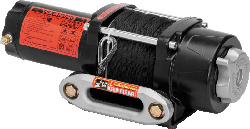 QuadBoss Winch Kit - 39ft x 3/16in Cable - 3hp - Roller Fairlead - Wired Remote - 2500lb - Image 2