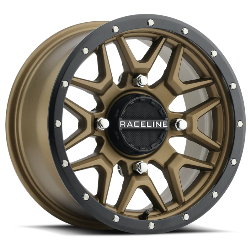 Raceline A94BZ Krank 14x7in / 4x110 BP / 10mm Offset / 83.8mm Bore - Bronze & Black Lip Wheel