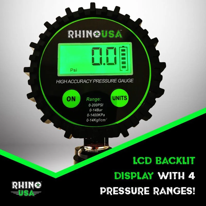 Rhino USA 200 Psi Digital Tire Inflator Gauge - Image 3