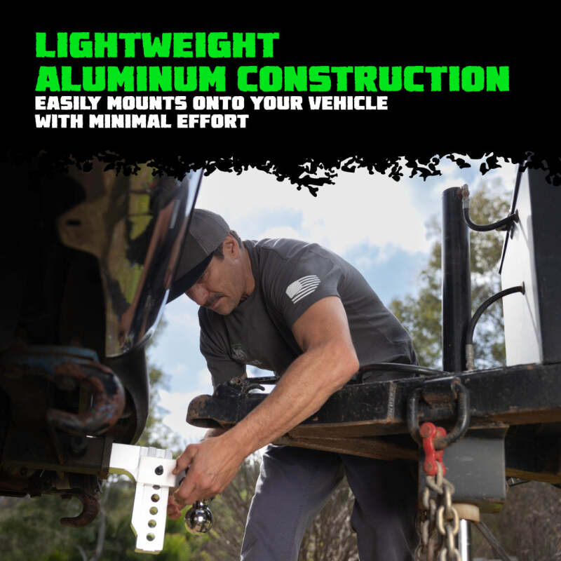 Rhino USA 6In Heavy Duty Drop Hitch - 2In (Silver) - Image 5
