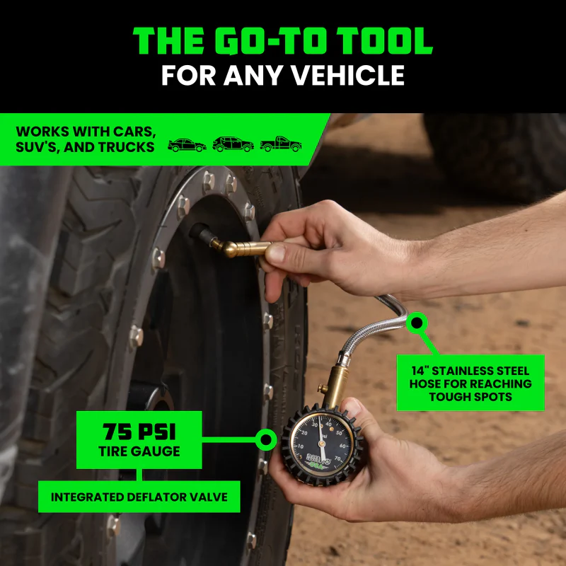 Rhino USA 75 Psi Analog Heavy Duty Tire Pressure Gauge - Image 4