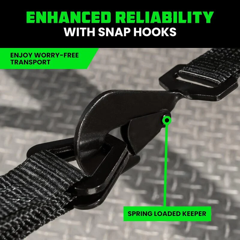 Rhino USA Heavy Duty Vehicle Tie Down Kit (Snap Hook) - Image 7