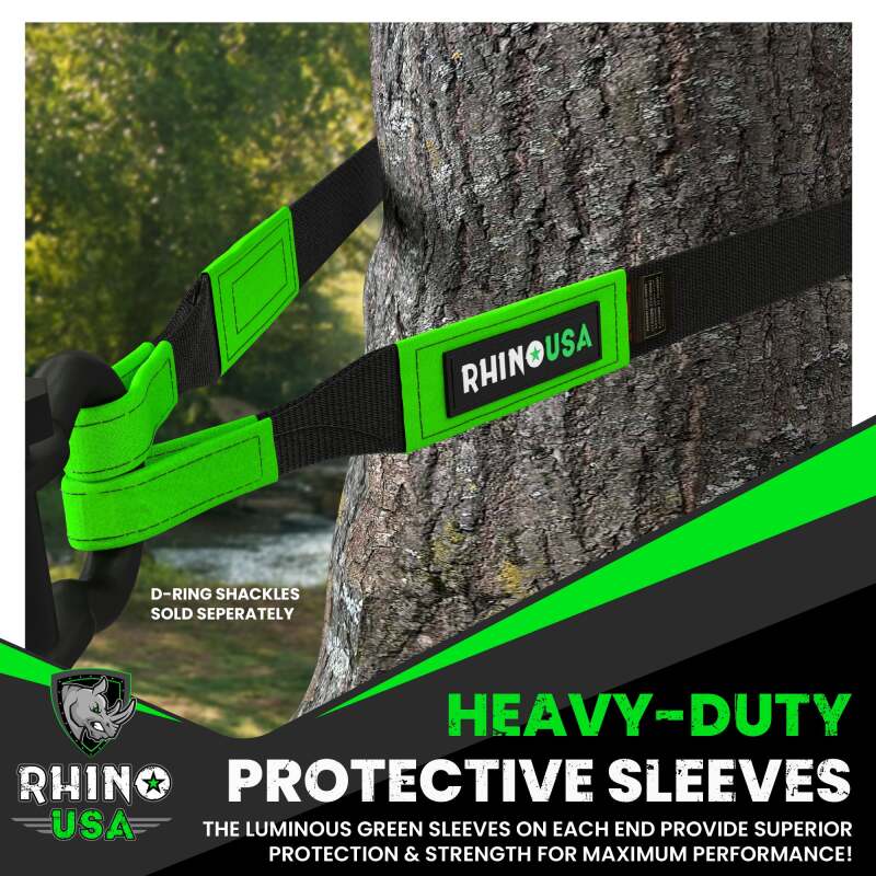 Rhino USA Recovery Tow Strap 3Inx20Ft (Black) - Image 3