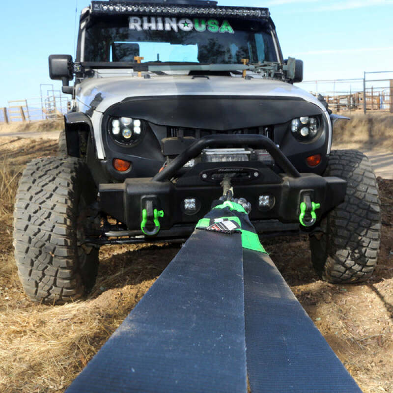 Rhino USA Recovery Tow Strap 4Inx30Ft (Black) - Image 4