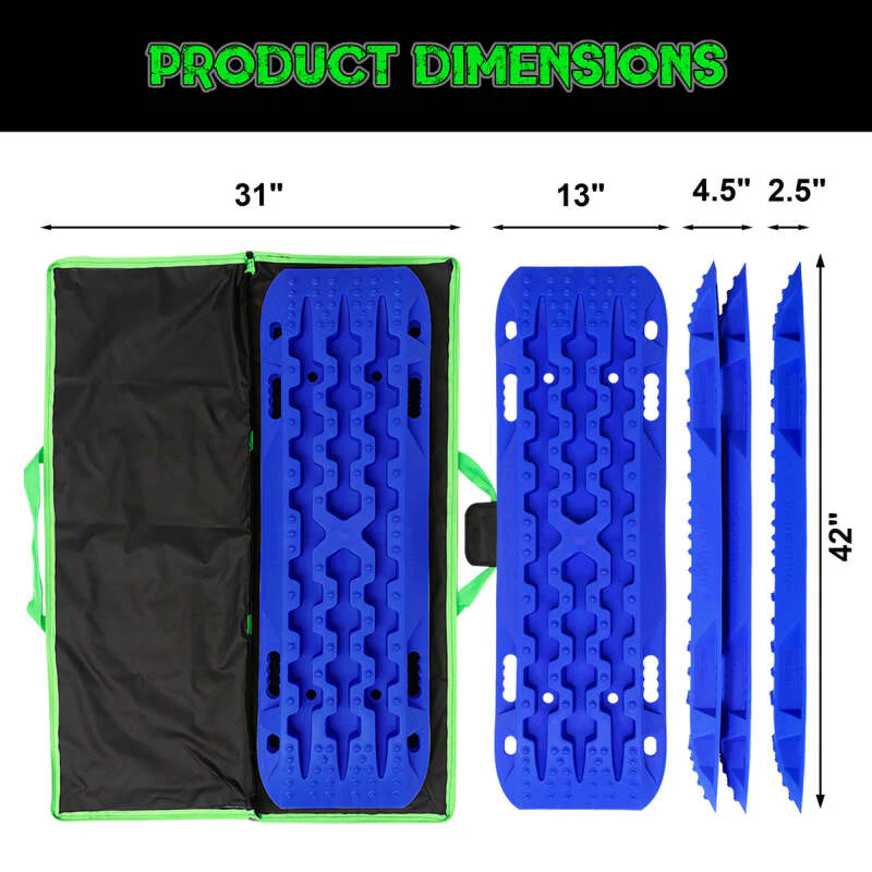 Rhino USA Recovery Traction Boards - Blue (Pair) - Image 6