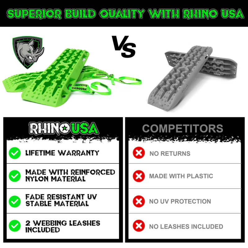Rhino USA Recovery Traction Boards - Green (Pair) - Image 4