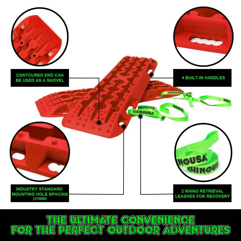Rhino USA Recovery Traction Boards - Red (Pair) - Image 5
