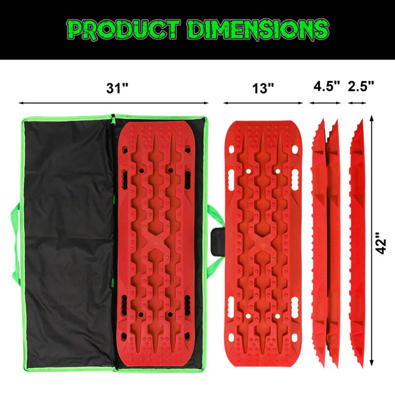Rhino USA Recovery Traction Boards - Red (Pair) - Image 6
