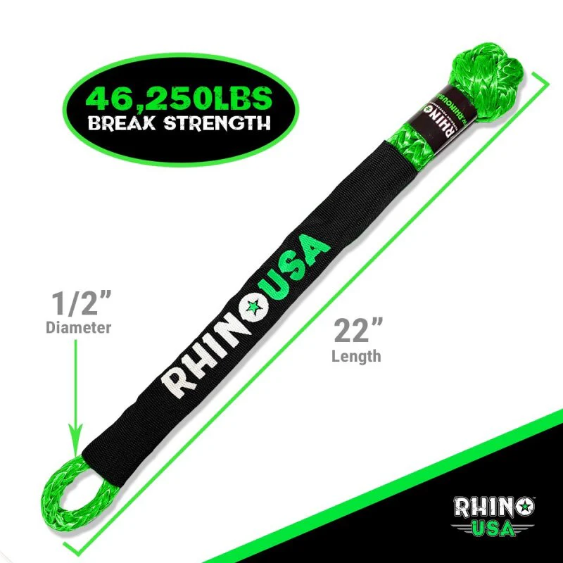 Rhino USA Synthetic Soft Shackles Green (2-Pack) - Image 3