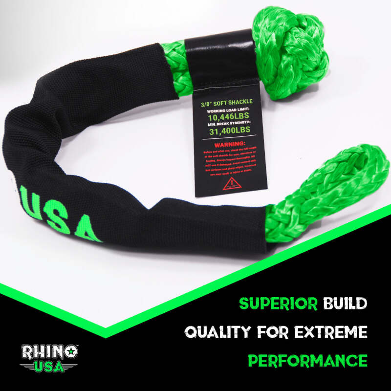 Rhino USA Synthetic Soft Shackles Green (2-Pack) - Image 4