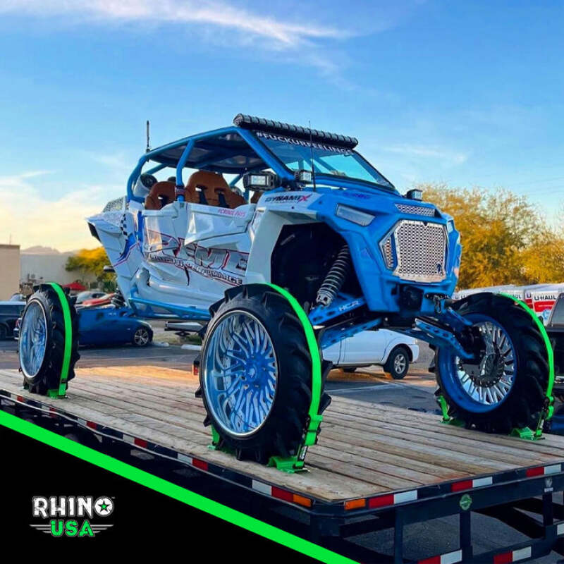 Rhino USA Utv Wheel Chock Tie-Down Kit (4-Wheel Kit) (Green) - Image 7