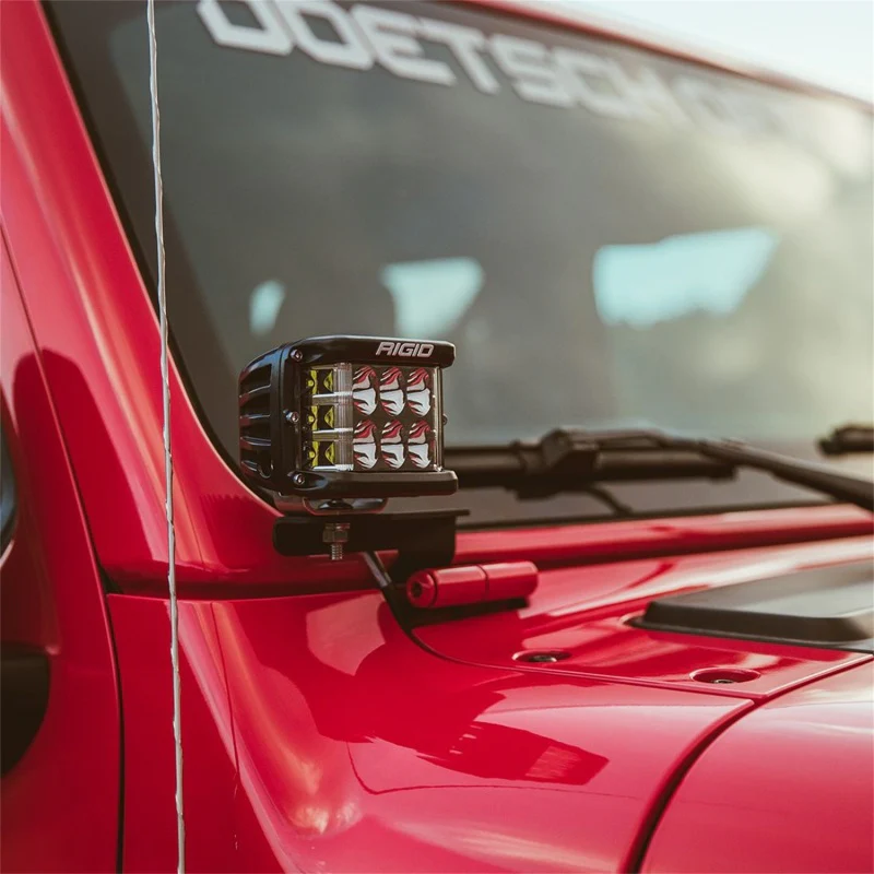 Rigid Industries 2018 Jeep JL - A-Pillar Mount Kit - Mounts Set of D / D-SS / SR-M / Ignite Series - Image 8