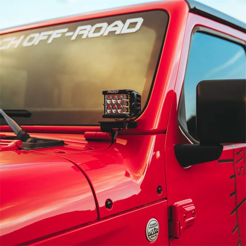 Rigid Industries 2018 Jeep JL - A-Pillar Mount Kit - Mounts Set of D / D-SS / SR-M / Ignite Series - Image 9