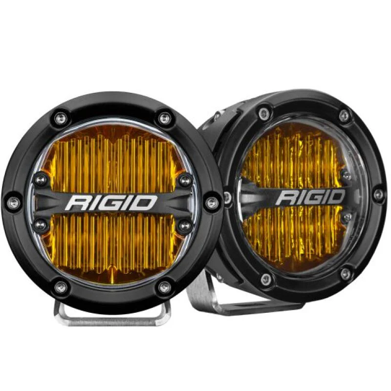 Rigid Industries 360-Series 4in LED SAE J583 Fog Light - Selective Yellow (Pair) - Image 2