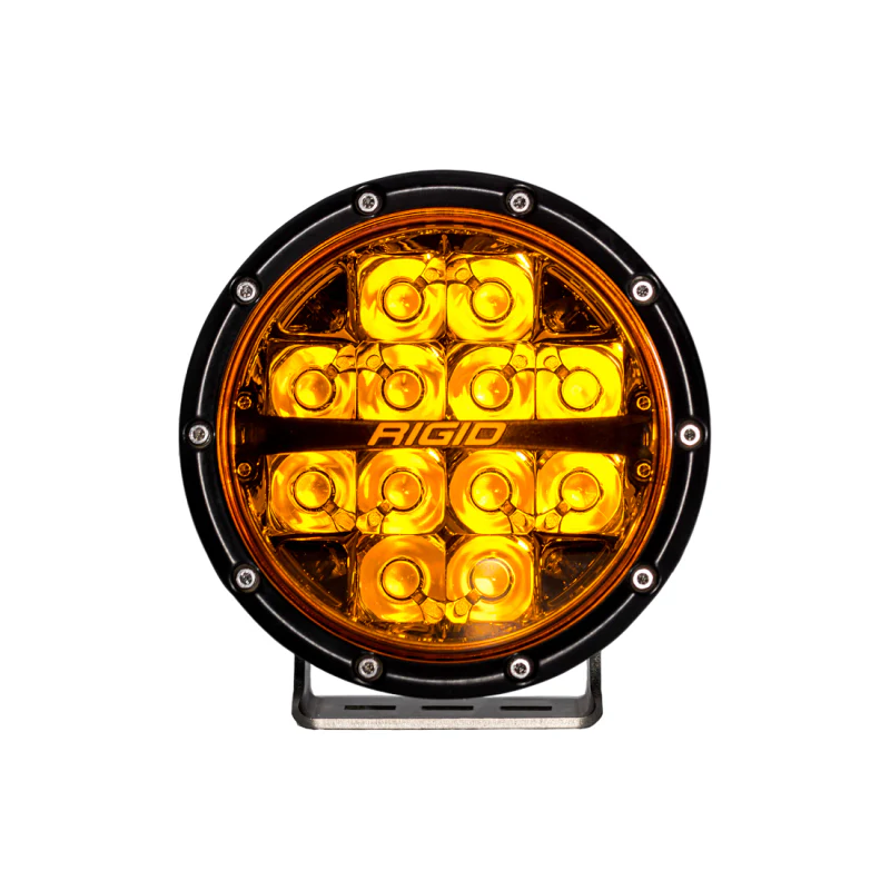 Rigid Industries 360-Series 6in SAE Fog w/ Amber PRO Lens - White (Pair) - Image 2