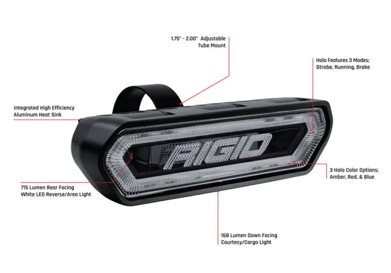 Rigid Industries Chase Tail Light Kit w/ Mounting Bracket - Amber - Image 5