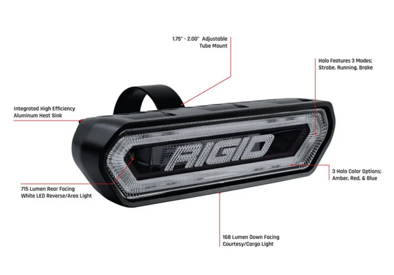 Rigid Industries Chase Tail Light Kit w/ Mounting Bracket - Blue - Image 6