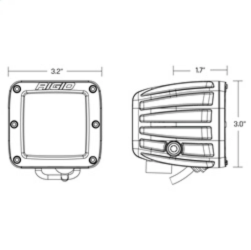 Rigid Industries Protective Polycarbonate Cover - Dually/D2 - Yellow - Image 6