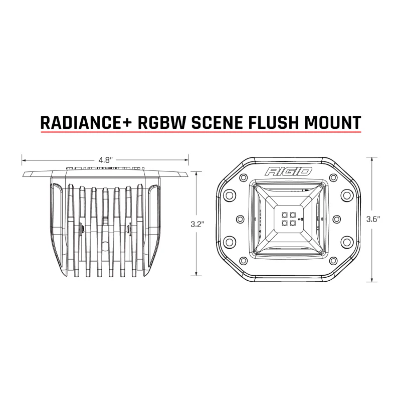 Rigid Industries Radiance+ Scene RGBW Flush Mount - Pair - Image 11