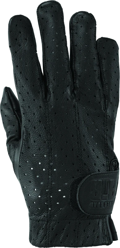 River Road Tucson Leather Perforated Gloves Black - Small