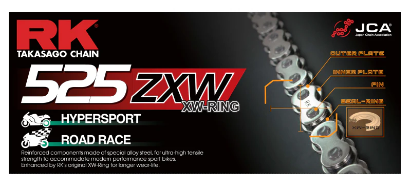 RK Chain CC525ZXW-120L XW-Ring - Chrome