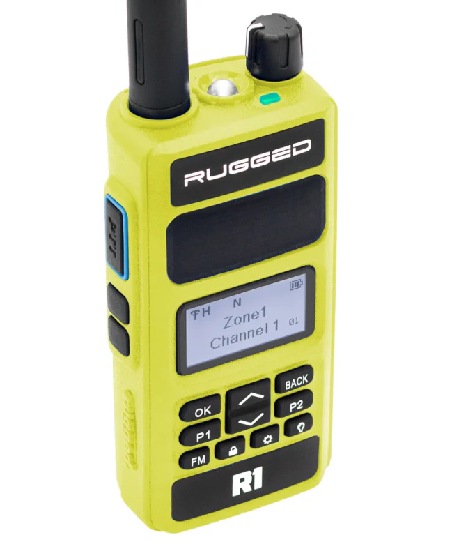 Rugged Radios Rugged R1 - Business Band Two Way Handheld Radio - Digital and Analog Safety Yellow - Image 2