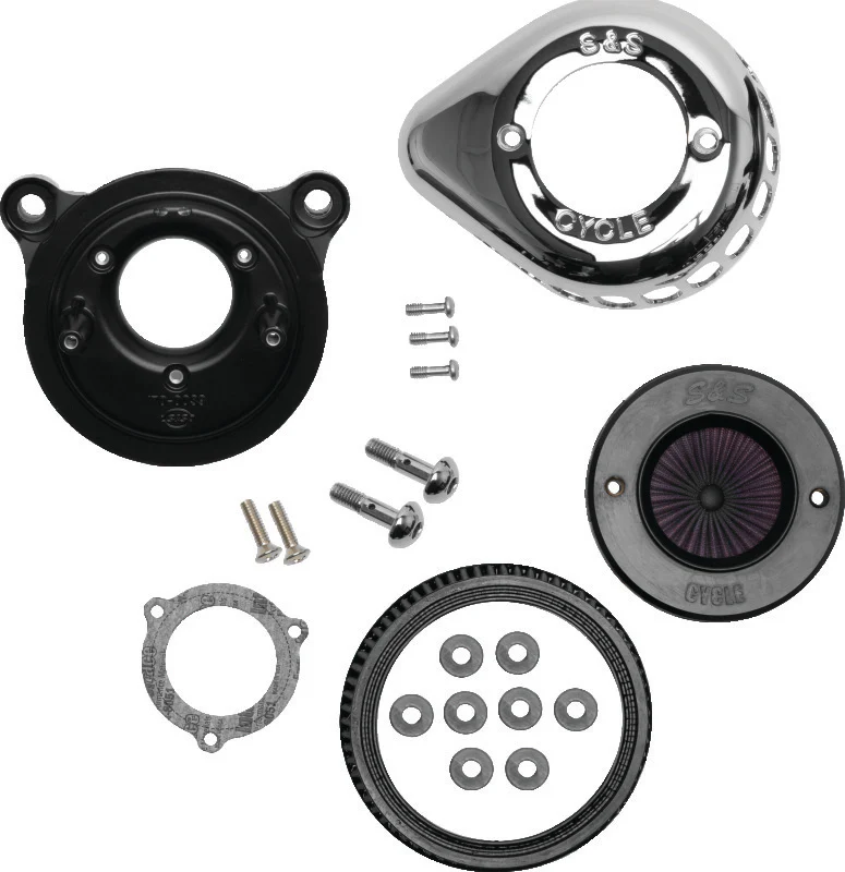 S&S Cycle 08-16 Touring/16-17 Softail Models Stealth Air Stinger Kit w/ Chrome Teardrop