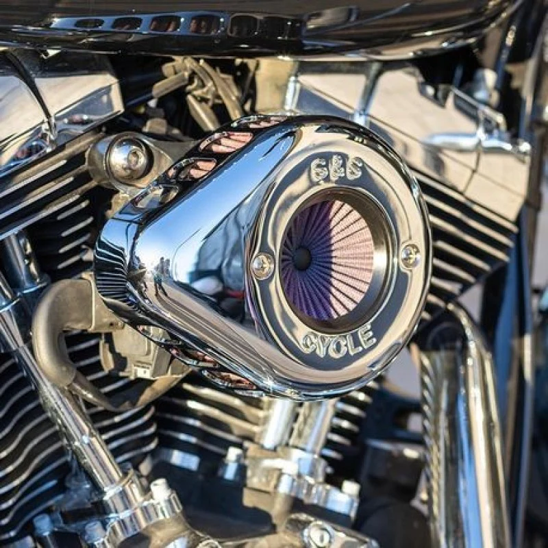 S&S Cycle 08-16 Touring/16-17 Softail Models Stealth Air Stinger Kit w/ Chrome Teardrop - Image 2