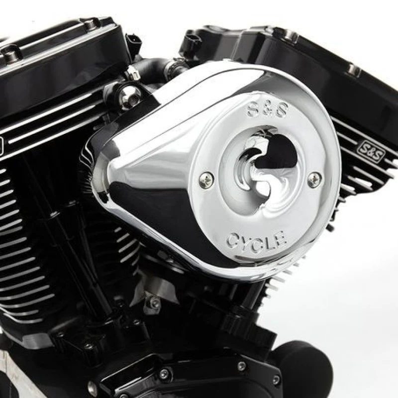 S&S Cycle 2017+ M8 Models Stealth Air Cleaner Kit w/ Chrome Teardrop Cover