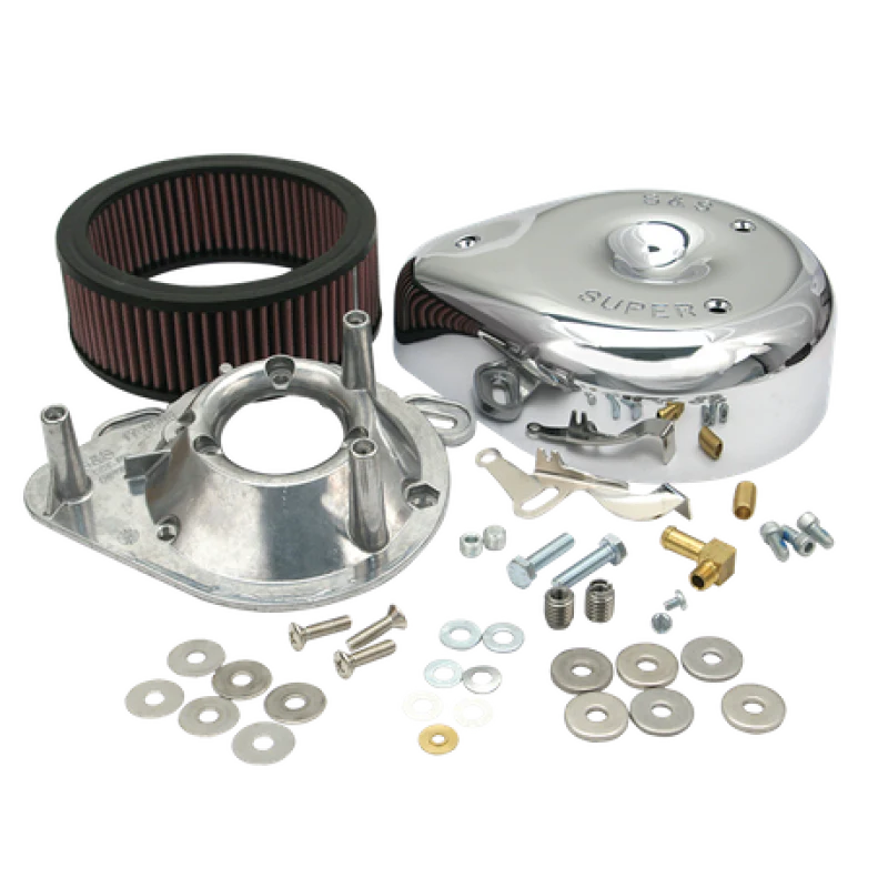 S&S Cycle 84-92 BT/86-90 Sportster Models Teardrop Chrome Air Cleaner Cover for S&S Super E/G Carb