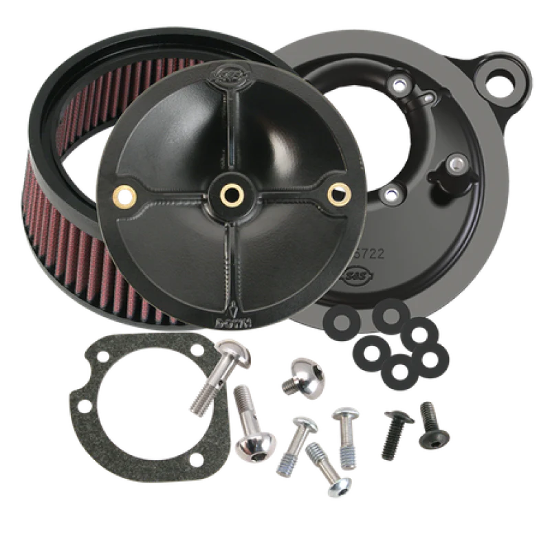 S&S Cycle 99-06 BT Model w/ Stock CV Carb/07-10 Softail CVO Models Stealth Air Cleaner Kit w/o Cover