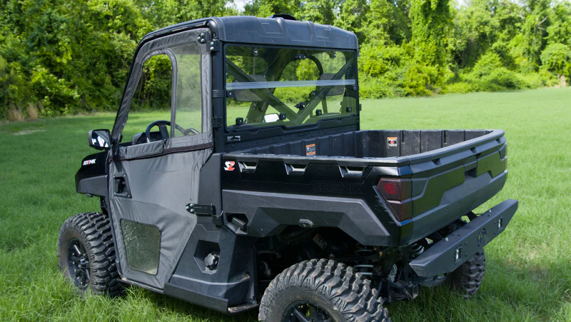 Seizmik 13+ Polaris Ranger 900/1000 XP/Crew Rear Windshield Folding Poly Carb - Image 4