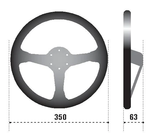 Sparco Steering Wheel 345 Leather Black