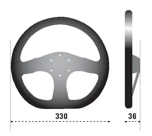 Sparco Steering Wheel 353 Suede Black (NO HORN INCLUDED) - Image 2