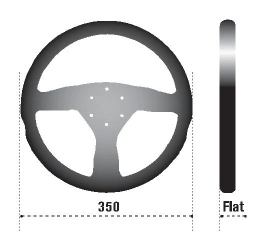 Sparco Steering Wheel L505 Lap 5 Blk/Blk/Blk - Image 3