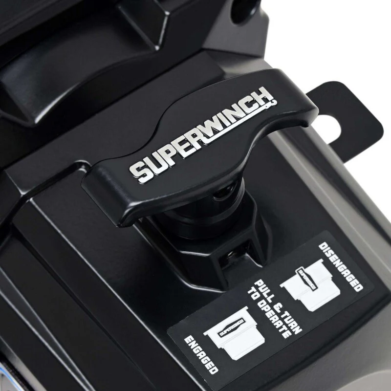 Superwinch 10000 LBS 12V DC 3/8in x 80ft Synthetic Rope SX10SR Winch - Semi Gloss Black - Image 12