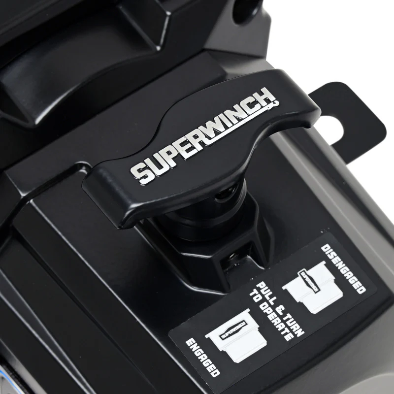 Superwinch 10000 LBS 12V DC 3/8in x 80ft Synthetic Rope SX10SR Winch - Semi Gloss Black - Image 15
