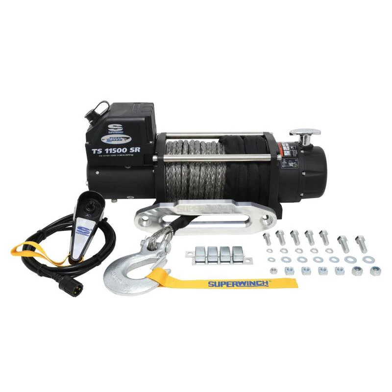 Superwinch 11500 LBS 12V DC 3/8in x 80ft Synthetic Rope Tiger Shark 11500 Winch - Image 4
