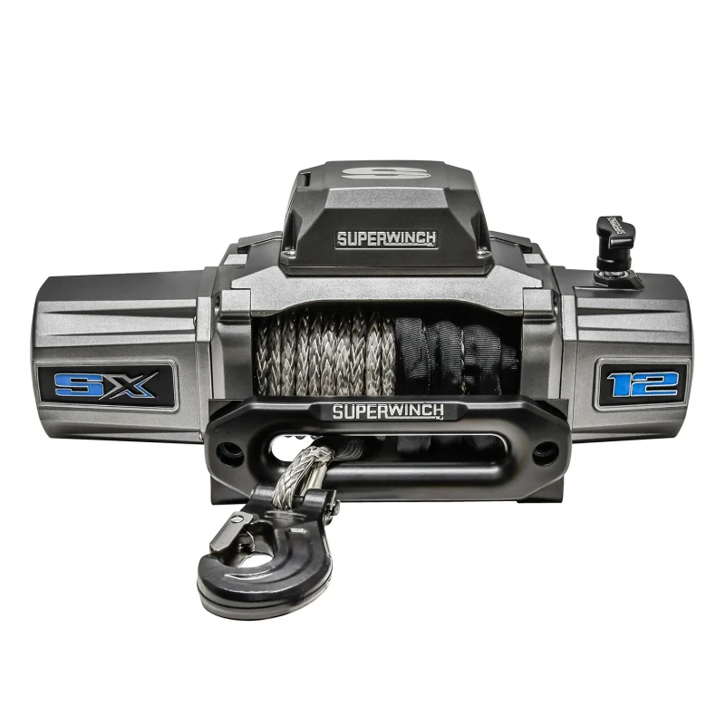 Superwinch 12000 LBS 12V DC 3/8in x 80ft Synthetic Rope SX 12000SR Winch - Graphite - Image 32
