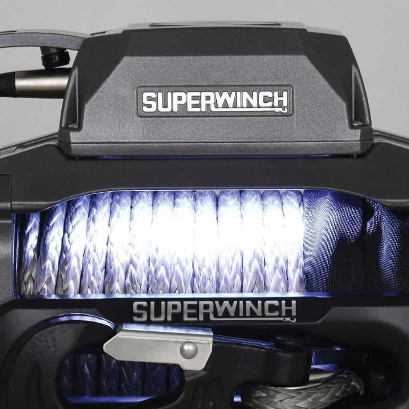 Superwinch 12000 LBS 12V DC 3/8in x 80ft Synthetic Rope SX 12000SR Winch - Graphite - Image 6