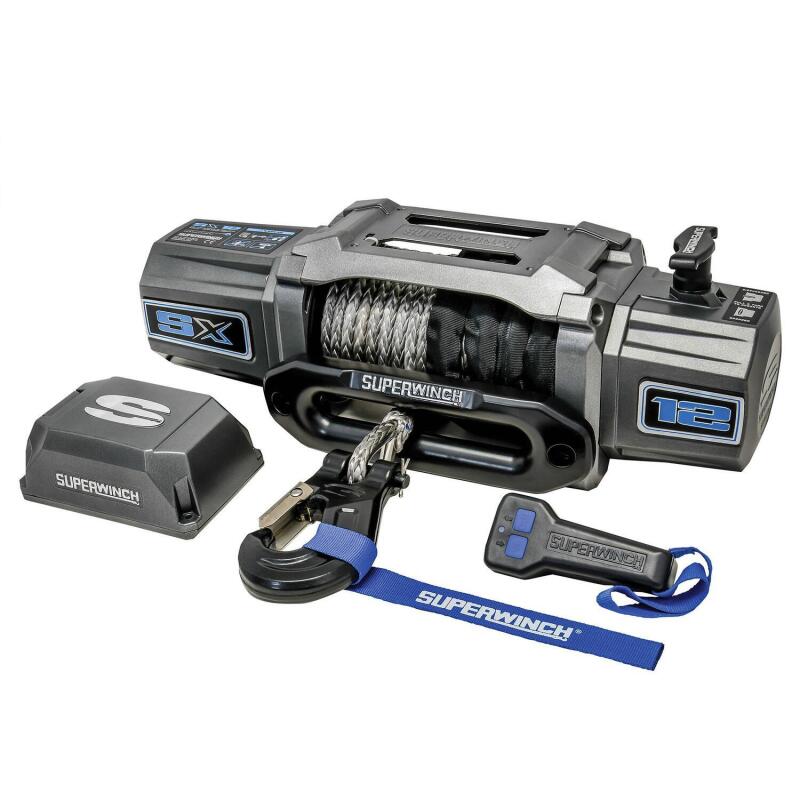 Superwinch 12000 LBS 12V DC 3/8in x 80ft Synthetic Rope SX 12000SR Winch - Graphite - Image 7