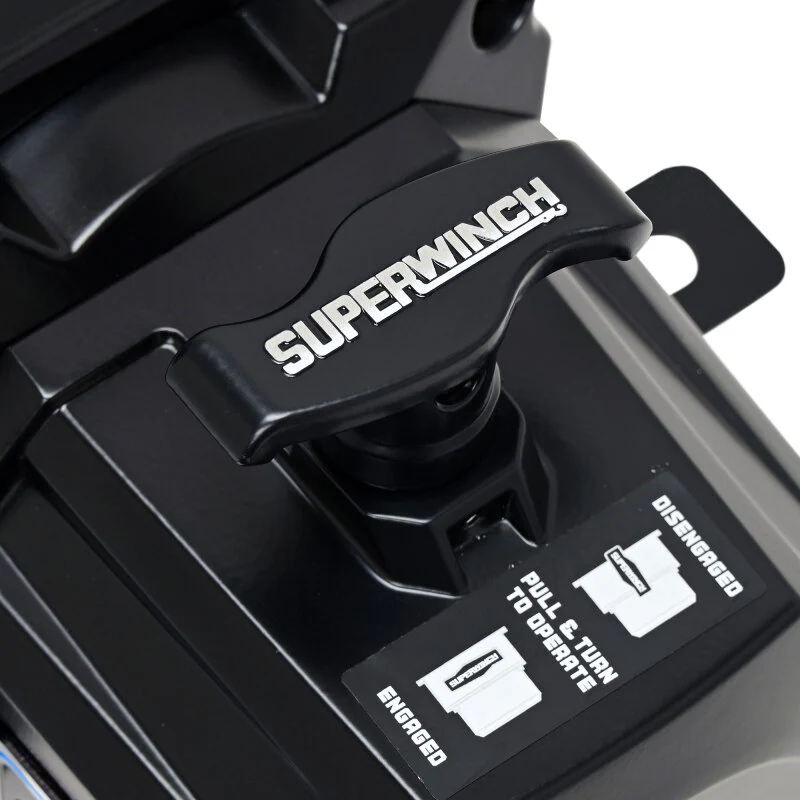 Superwinch 12000 LBS 12V DC 3/8in x 80ft Synthetic Rope SX12SR Winch - Semi Gloss Black - Image 11
