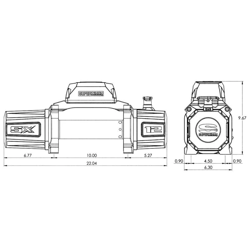 Superwinch 12000 LBS 12V DC 3/8in x 85ft Wire Rope SX 12000 Winch - Graphite - Image 27