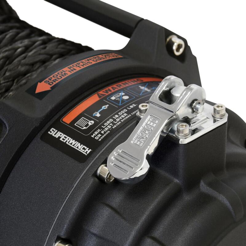 Superwinch 18000 LBS 12V DC 33/64in x 79 ft Synthetic Rope Tiger Shark 18000SR Winch - Image 7