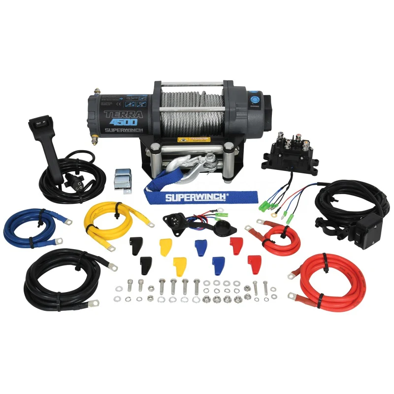Superwinch 4500 LBS 12V DC 15/64in x 50ft Steel Rope Terra 4500 Winch - Gray Wrinkle - Image 10