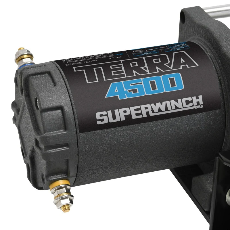 Superwinch 4500 LBS 12V DC 15/64in x 50ft Steel Rope Terra 4500 Winch - Gray Wrinkle - Image 11