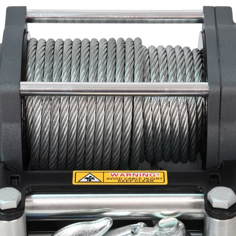 Superwinch 4500 LBS 12V DC 15/64in x 50ft Steel Rope Terra 4500 Winch - Gray Wrinkle - Image 12