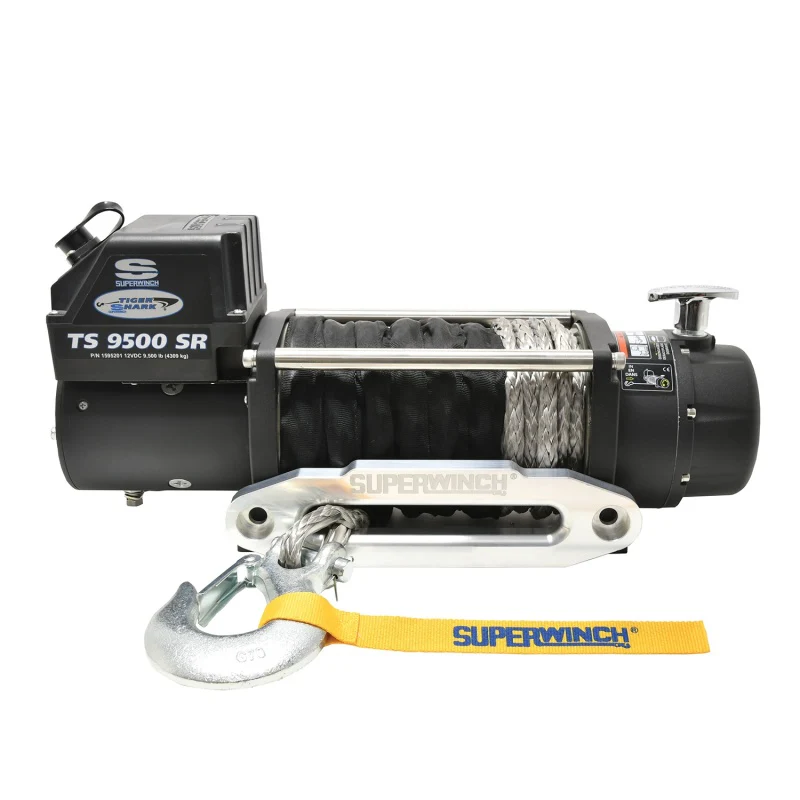 Superwinch 9500 LBS 12V DC 3/8in x 80ft Synthetic Rope Tiger Shark 9500 Winch - Image 15